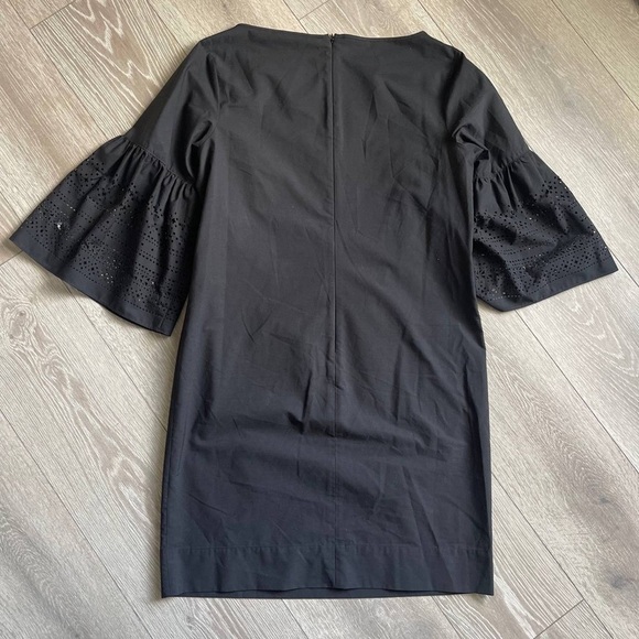 Lauren Ralph Lauren Dress Womens 8 3/4 Bell Sleeve Boho Shift Knee Length Black - Picture 5 of 7